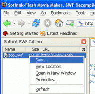 Sothink SWF Catcher for Firefox - Free screenshot